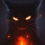 99px.ru аватар Кот со светящимися глазами, by Mizu-no-Akira