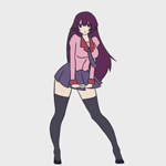 Аватар Хитаги Сэндзегахара / Hitagi Senjougahara из аниме Истории монстров / Bakemonogatari танцует танец из клипа TeddyLoid feat. Daoko – ME! ME! ME!