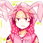 99px.ru аватар Нацу Драгнил / Natsu Dragneel из аниме Хвост феи / Fairy Tail в костюме розового кролика