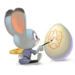 99px.ru аватар Джуди Хопс / Judy Hopps из мультфильма Зверополис / Zootropolis раскрашивает яйцо
