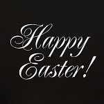 Аватар Надпись на черном фоне Счастливой Пасхи! / Happy Easter!