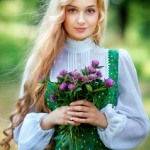 99px.ru аватар Девушка с цветами в руках, фотограф Ольга Бойко
