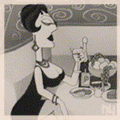 99px.ru аватар Певица из мультфильма Шпионские страсти пьет в ресторане шампанское