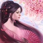 99px.ru аватар Девушка с веером, by Ennya7