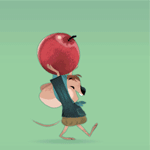 99px.ru аватар Мышонок с яблоком