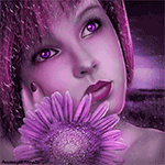 99px.ru аватар Девушка в фиолетовых тонах с фиолетовым цветком