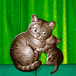 Аватар Кошка обнимает котенка