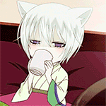 Аватар Томоэ пьет горячий чай из аниме Очень приятно, Бог! / Nice to Meet You, Kami-sama / Kamisama Hajimemashita