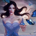 Аватар Девушка в окружении бабочек, by LAS-T