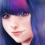 99px.ru аватар Девушка с голубыми волосам и глазами / арт на Твайлайт Спаркл из мультфильма Мой маленький пони