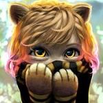 Аватар Девочка в образе тигренка держит лапки перед лицом, Dora the Explorer, иллюстратор Cassio Yoshiyaki