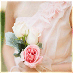 99px.ru аватар Девушка в свадебном платье держит в руке розы