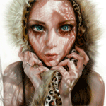 99px.ru аватар Девушка с голубыми глазами держит руками одетую на ней меховую шапку
