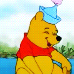 99px.ru аватар Винни Пух весело катается из мультфильма Приключения Винни