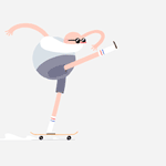 99px.ru аватар Постоянно ускоряющий скорость мужчина с бородой на скейтборде