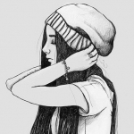 99px.ru аватар Девушка с длинными волосами держит руками шапку