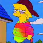 99px.ru аватар У Лизы Симпсон / Lisa Simpson из мультсериала Симпсоны / the Simpsons переливается разными цветами одежда