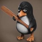 99px.ru аватар Сердитый пингвин с бейсбольной битой в ластах