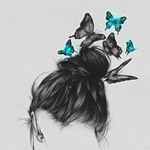 99px.ru аватар Рисунок девушки с бабочками