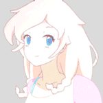 Аватар Подпрыгивающая и кружащаяся в танце светловолосая девушка на цветном фоне