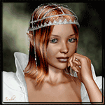 99px.ru аватар Девушка эльф с рыжими волосами держит руку у губ