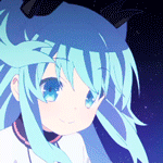 99px.ru аватар Ноэль / Noel на фоне ночного неба из аниме Метод небес / Sora no Method