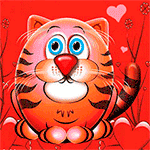 99px.ru аватар Кот с голубыми глазами на фоне сердечек