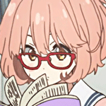 Аватар Мирай Курияма / Mirai Kuriyama листает книгу из аниме По ту сторону границы / Kyoukai no Kanata