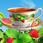 Аватар Чашка с горячим чаем на блюдце с фруктами