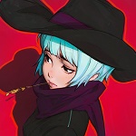 Аватар Девушка в шляпе с голубыми волосами, by Kuvshinov Ilya