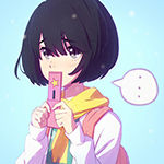 Аватар Девушка прижала к губам телефон, by Kuvshinov-Ilya