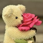 99px.ru аватар Игрушечный мишка с розовой розой