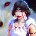 Аватар Сан / San и Моро / Moro из аниме Принцесса Мононокэ / Mononoke Hime, by Irakli Nadar