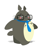 99px.ru аватар Тоторо / Totoro из аниме My Neighbor Totoro / Tonari no Totoro / Мой сосед Тоторо, в галстуке и очках
