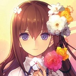 Аватар Makise Kurisu / Курису Макисе с цветами в волосах из аниме Врата Штейна / Steins Gate