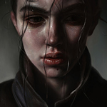 Аватар Рисунок грустной девушки с мокрыми волосами, by Elena Sai