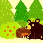 99px.ru аватар Кувыркающийся на лугу медведь