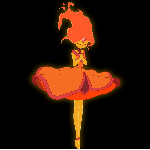 99px.ru аватар Принцесса Пламя / Flame Princess из мультфильма Adventure Time / Время Приключений на черном фоне