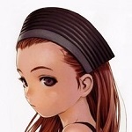 99px.ru аватар Лицо девочки в сером голвоном уборе, art by Range Murata