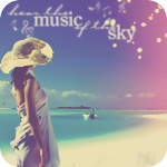99px.ru аватар Девушка, стоя на пляже, смотрит на море и небо (music of the sky / музыка неба)