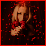 99px.ru аватар Блондинка держит в руках красные розы
