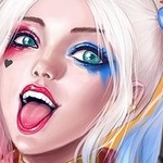 99px.ru аватар Harley Quinn / Харли Квинн показывает язык, by Hikaru Yagi