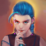 99px.ru аватар Арт на Джинкс из игры League of Legends
