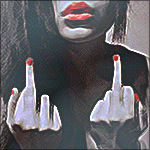 Аватар Девушка показывает FUCK