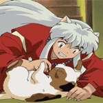 99px.ru аватар Инуяша играет с Буе из аниме Inuyasha - Sengoku o-Togi Zoushi / Инуяша - пес-демон