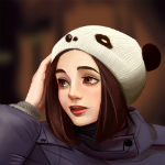 99px.ru аватар Девушка в белой шапке, by Ciov