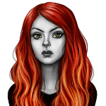 99px.ru аватар Девушка с рыжими волосами - Lillian / Лиллиан, by BlackBirdInk