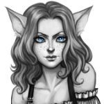 99px.ru аватар Нэко-девушка с голубыми глазами - Mikeayla, by BlackBirdInk