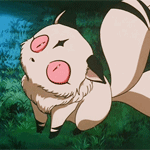 Аватар Двухвостая кошка-демон Кирара / Kirara из аниме Инуяша / InuYasha, сидит на зеленой траве