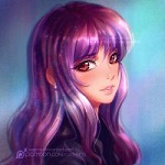 Аватар Девушка с сиреневыми волосам, by Axsens